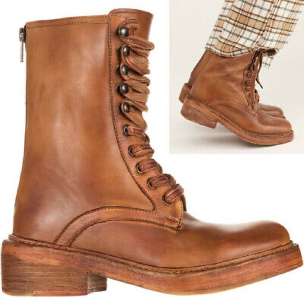 NWOB Free People Santa Fe Lace-Up Leather Boot